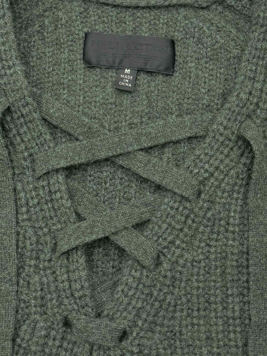 Pre - loved NILI LOTAN Alix Khaki Size Medium Sweater at Reems Closet