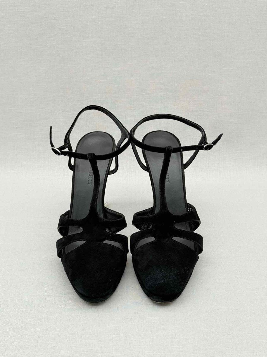 Pre - loved NINA RICCI Black Size EU 39 Heeled Sandals at Reems Closet