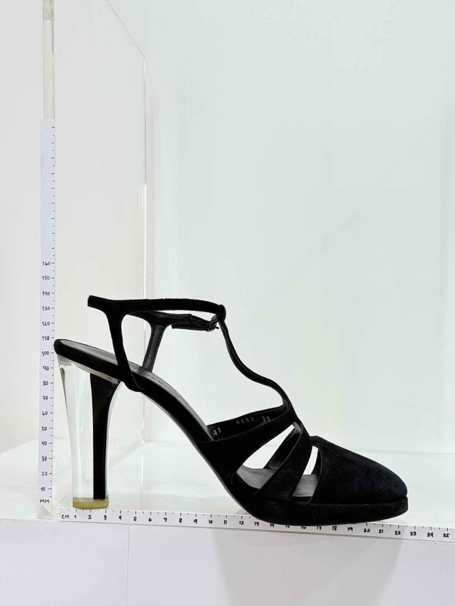 Pre - loved NINA RICCI Black Size EU 39 Heeled Sandals at Reems Closet