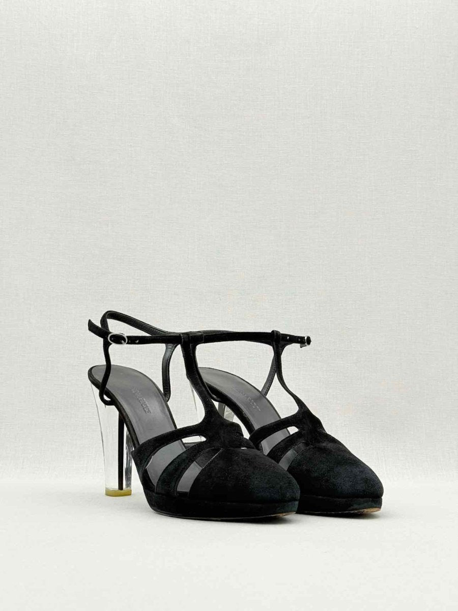 Pre - loved NINA RICCI Black Size EU 39 Heeled Sandals at Reems Closet