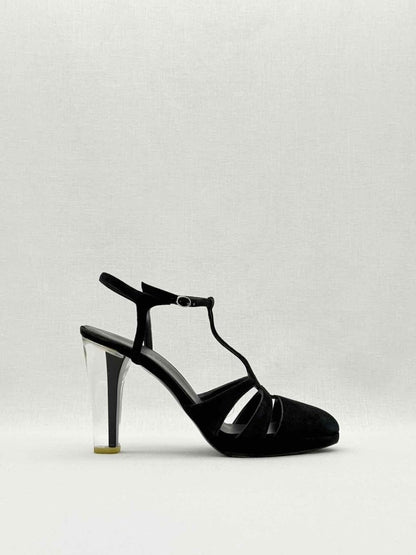 Pre - loved NINA RICCI Black Size EU 39 Heeled Sandals at Reems Closet