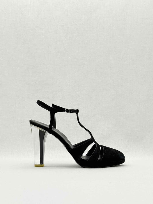 Pre - loved NINA RICCI Black Size EU 39 Heeled Sandals at Reems Closet