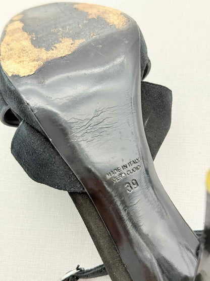 Pre - loved NINA RICCI Black Size EU 39 Heeled Sandals at Reems Closet