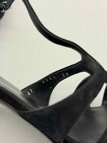 Pre - loved NINA RICCI Black Size EU 39 Heeled Sandals at Reems Closet