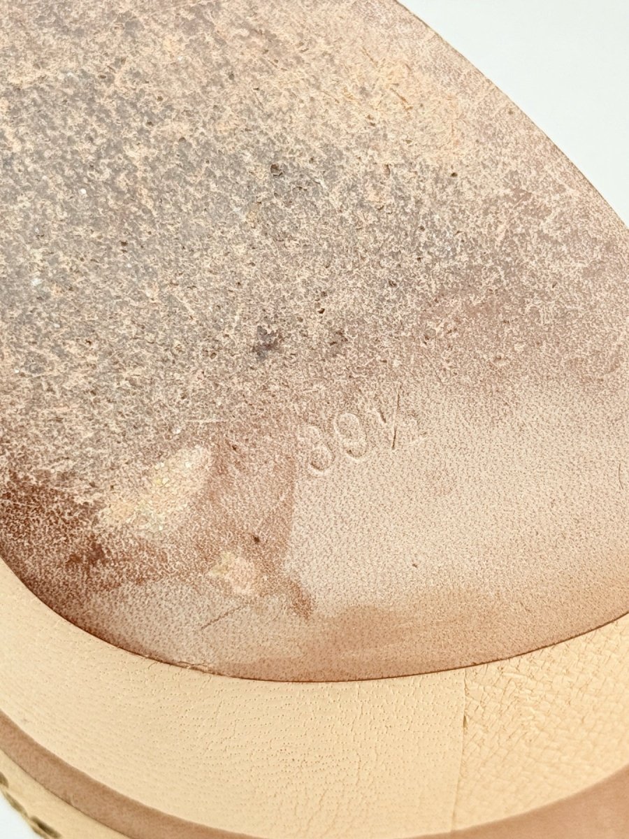 Pre - loved NINA RICCI Gold Size EU 39.5 Heeled Sandals at Reems Closet