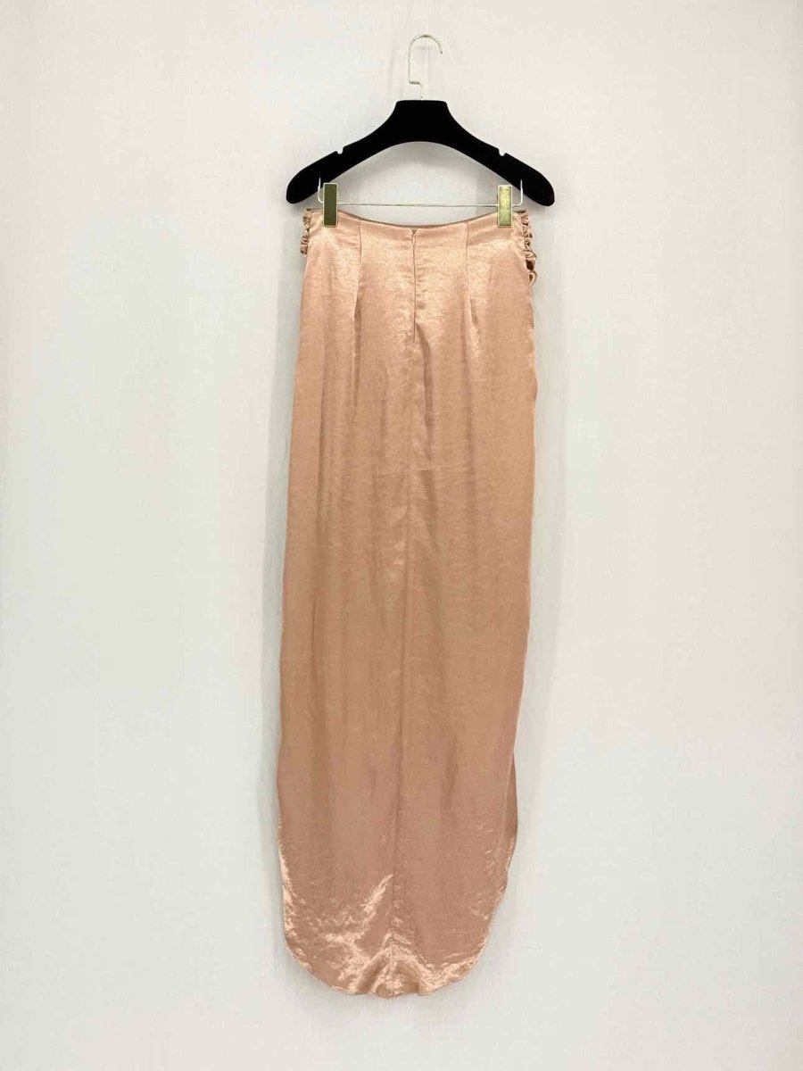 Pre-loved NO PISE LA GRAMA Metallic Brown Size US 6 Long Skirt at Reems Closet