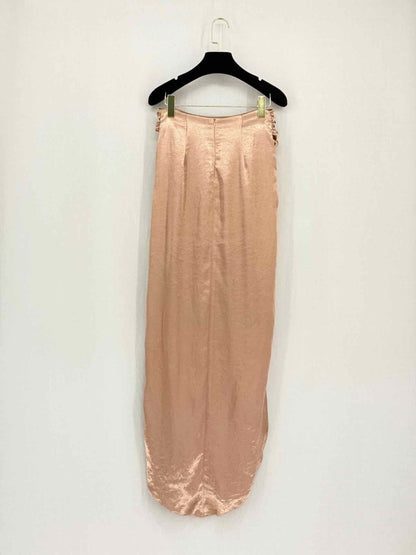 Pre-loved NO PISE LA GRAMA Metallic Brown Size US 6 Long Skirt at Reems Closet