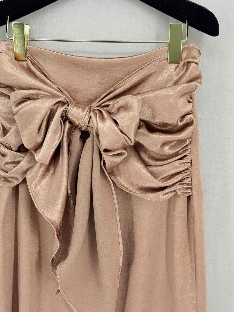 Pre-loved NO PISE LA GRAMA Metallic Brown Size US 6 Long Skirt at Reems Closet