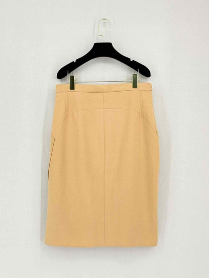 Pre-loved NO21 Beige Size US 12 Knee Length Skirt at Reems Closet