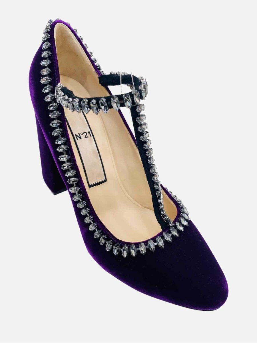 Pre-loved NO21 Purple Crystal Embellished Pumps from Reems Closet