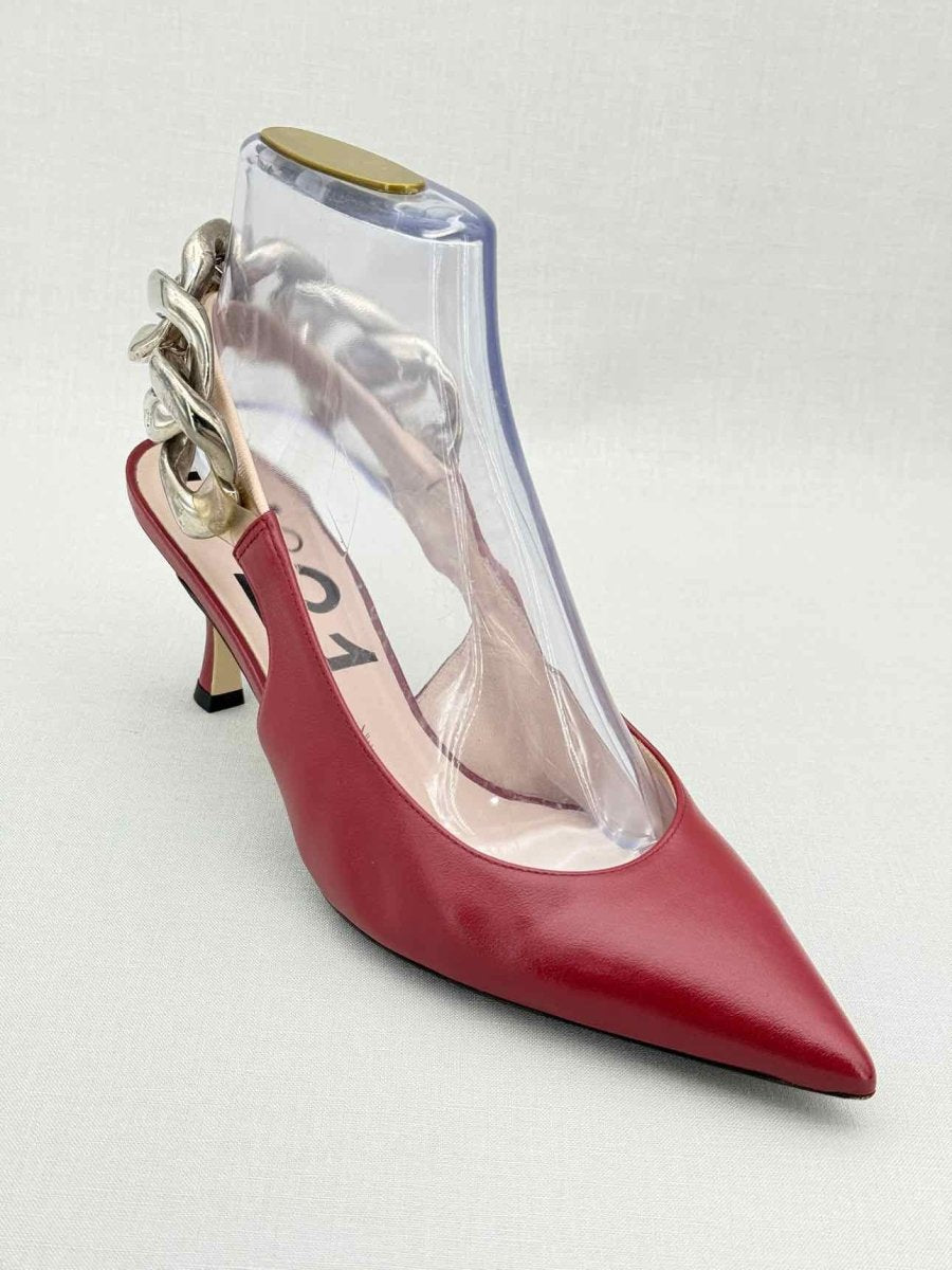 Pre - loved NO21 Red Size EU 38 Slingbacks at Reems Closet