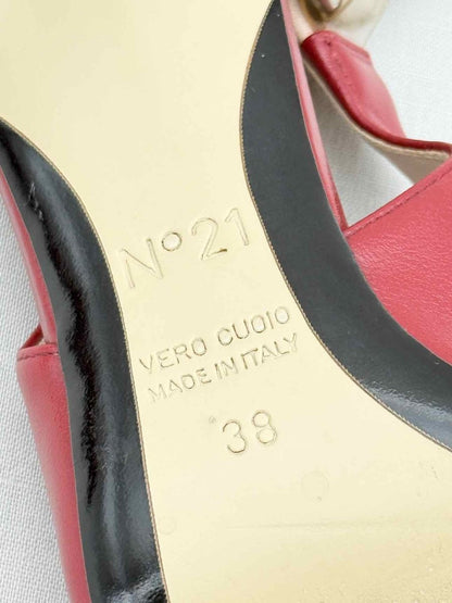 Pre - loved NO21 Red Size EU 38 Slingbacks at Reems Closet