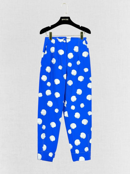 Pre - loved NOCTURNE Blue w/ White Seashell Print US 4 Outfit Set at Reems Closet