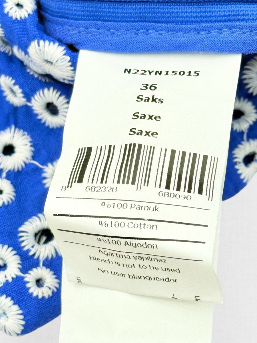 Pre - loved NOCTURNE Blue & White Embroidered US 6 Outfit Set at Reems Closet