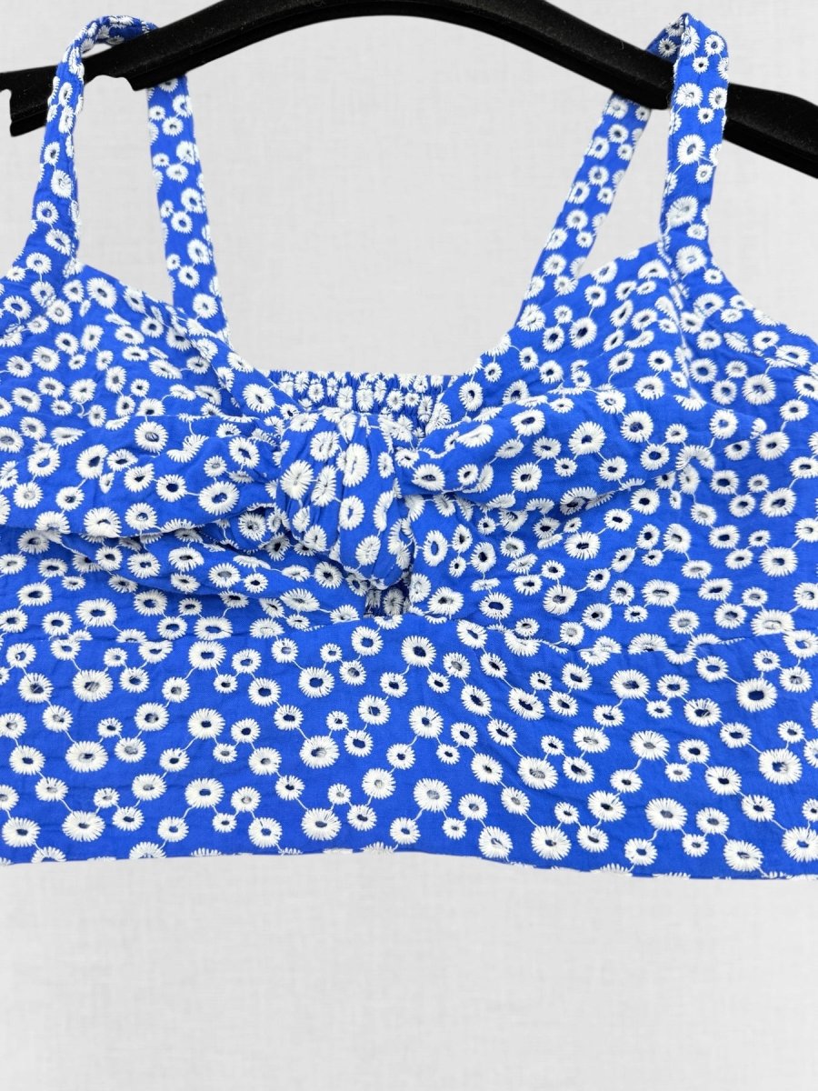 Pre - loved NOCTURNE Blue & White Embroidered US 6 Outfit Set at Reems Closet