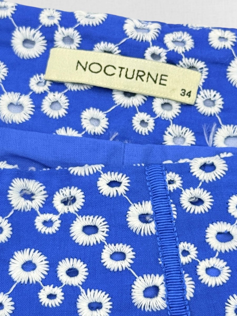 Pre - loved NOCTURNE Blue & White Embroidered US 6 Outfit Set at Reems Closet