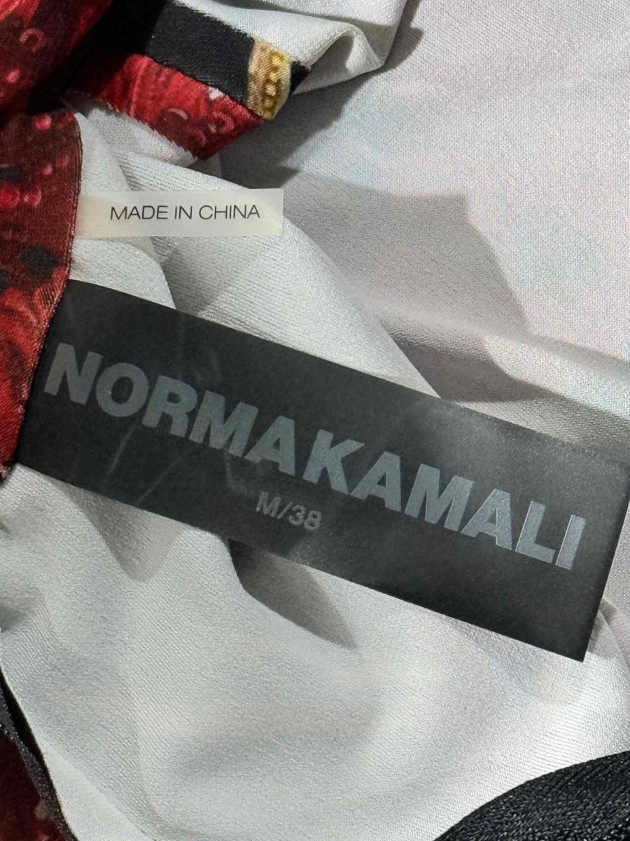 Pre-loved NORMA KAMALI Black & Red Size Medium Long Dress at Reems Closet