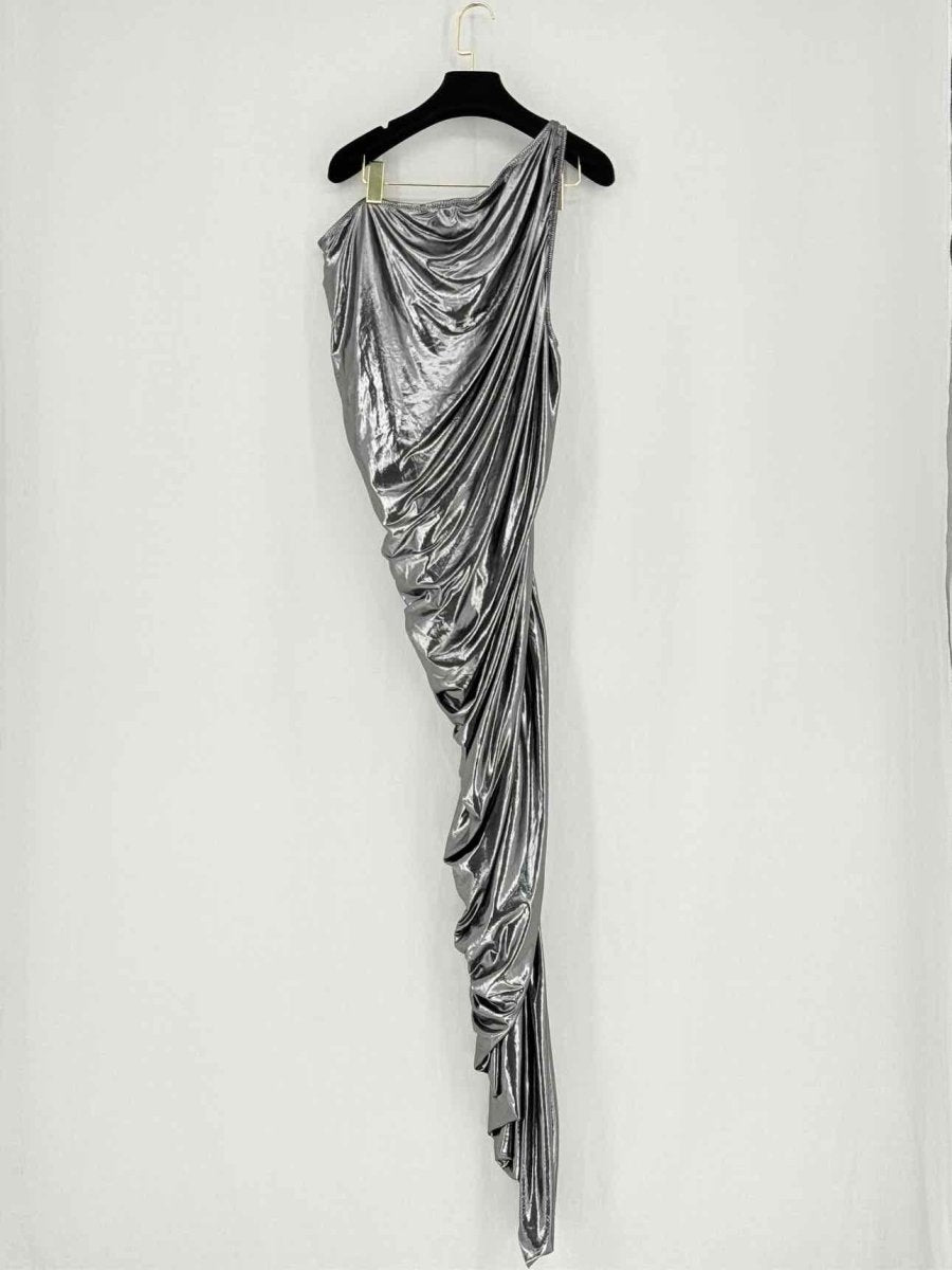 Pre - loved NORMA KAMALI One Shoulder Ruched Size XLarge Midi Dress at Reems Closet