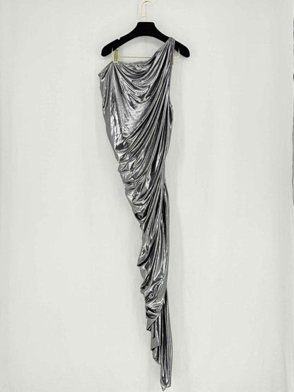 Pre - loved NORMA KAMALI One Shoulder Ruched Size XLarge Midi Dress at Reems Closet