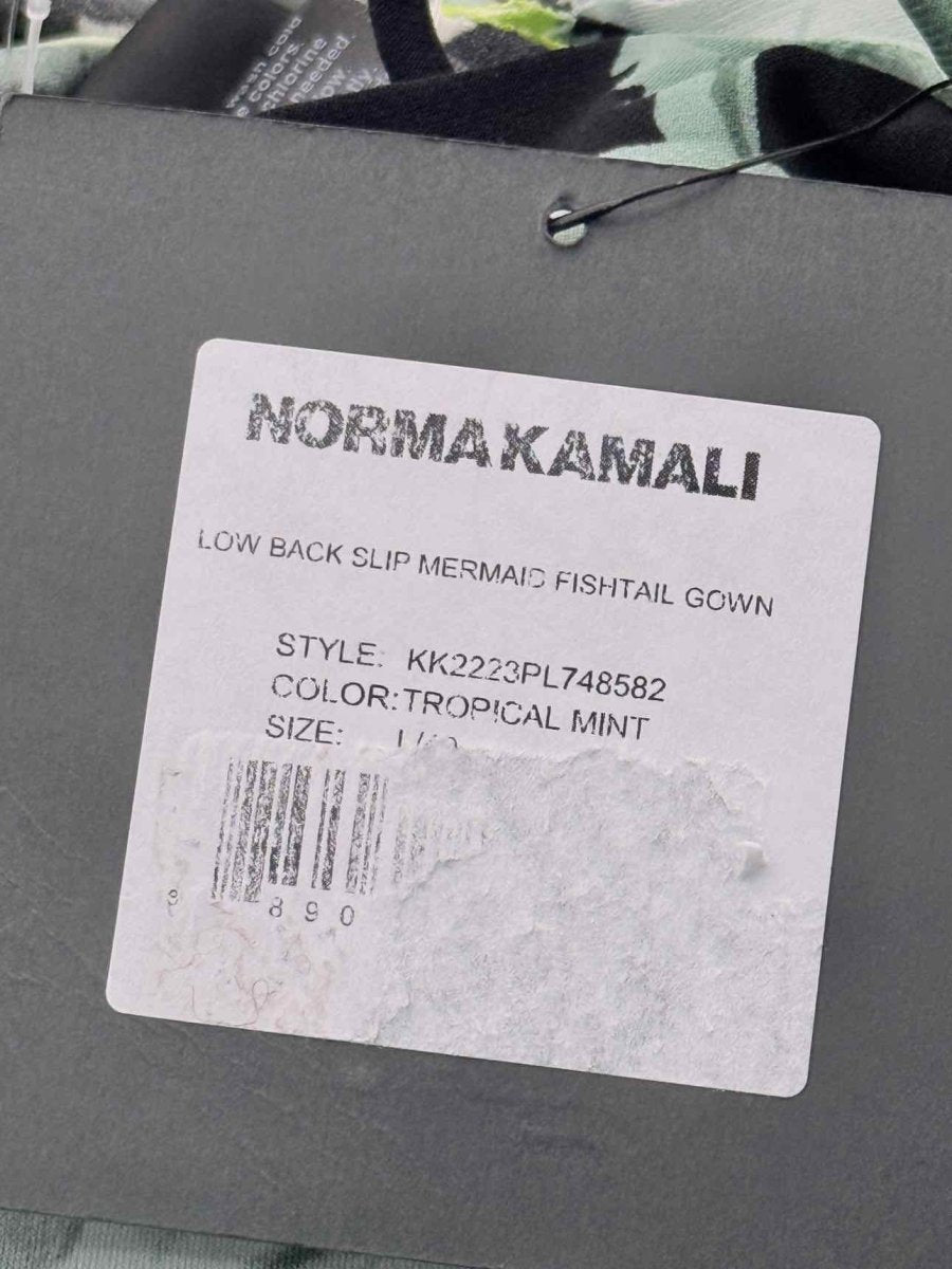 Pre - loved NORMA KAMALI Trumpet Floral Print Size Large Long Dress at Reems Closet