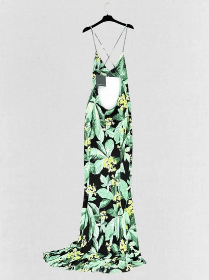 Pre - loved NORMA KAMALI Trumpet Floral Print Size Large Long Dress at Reems Closet
