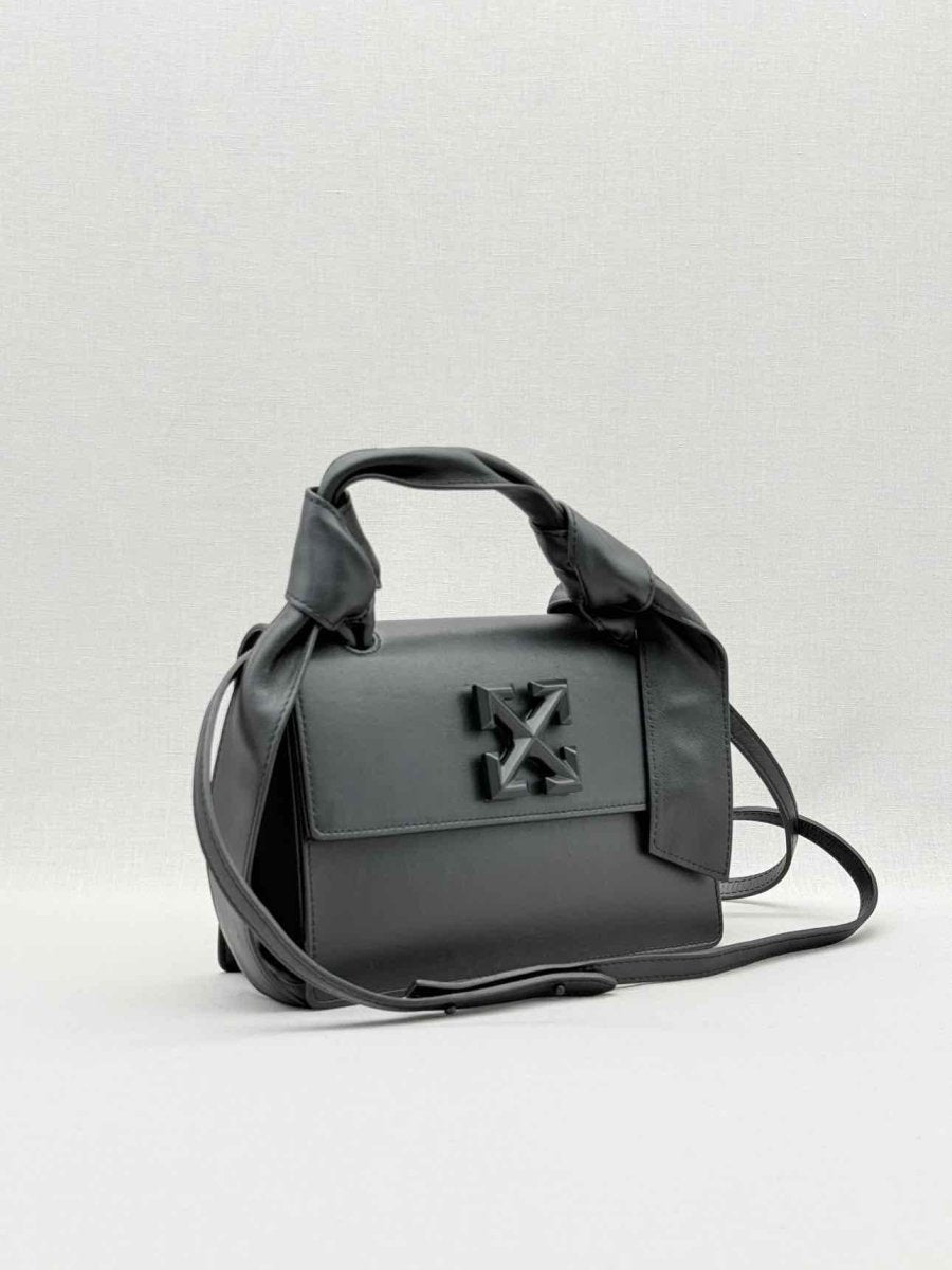 Pre - loved OFF - WHITE 2.8 Jitney Black Top Handle at Reems Closet