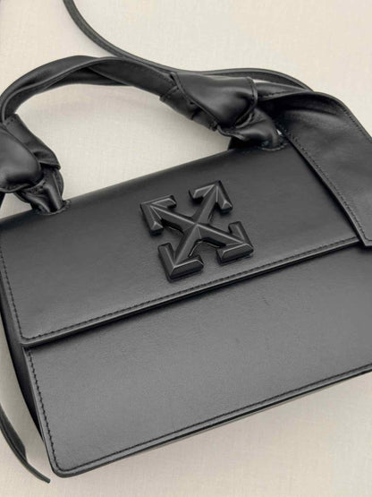 Pre - loved OFF - WHITE 2.8 Jitney Black Top Handle at Reems Closet