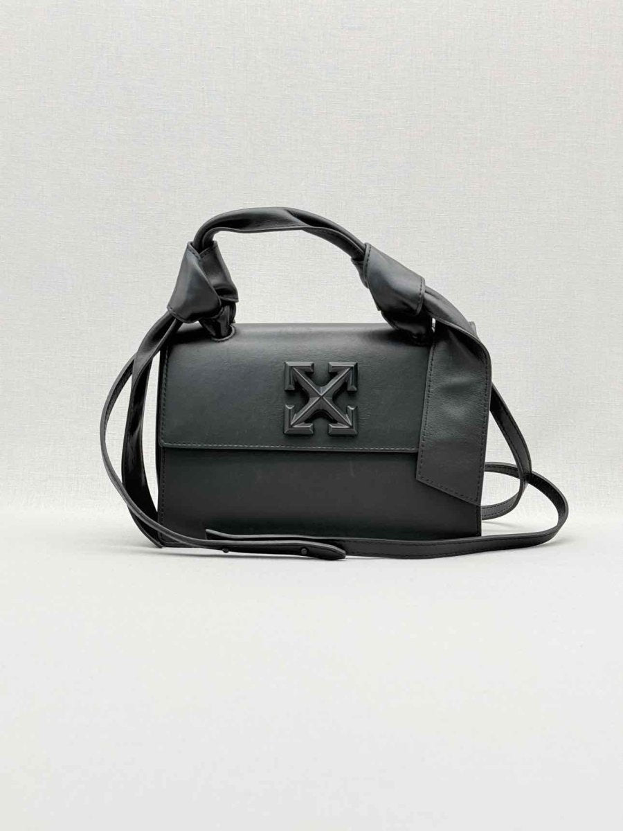 Pre - loved OFF - WHITE 2.8 Jitney Black Top Handle at Reems Closet