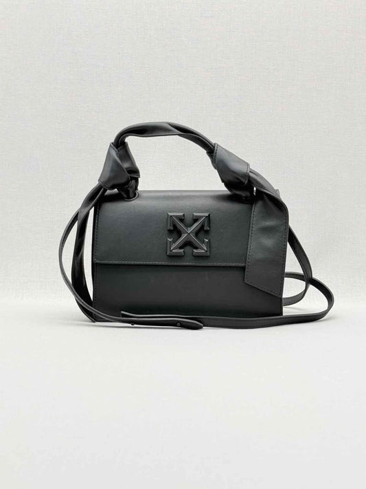 Pre - loved OFF - WHITE 2.8 Jitney Black Top Handle at Reems Closet