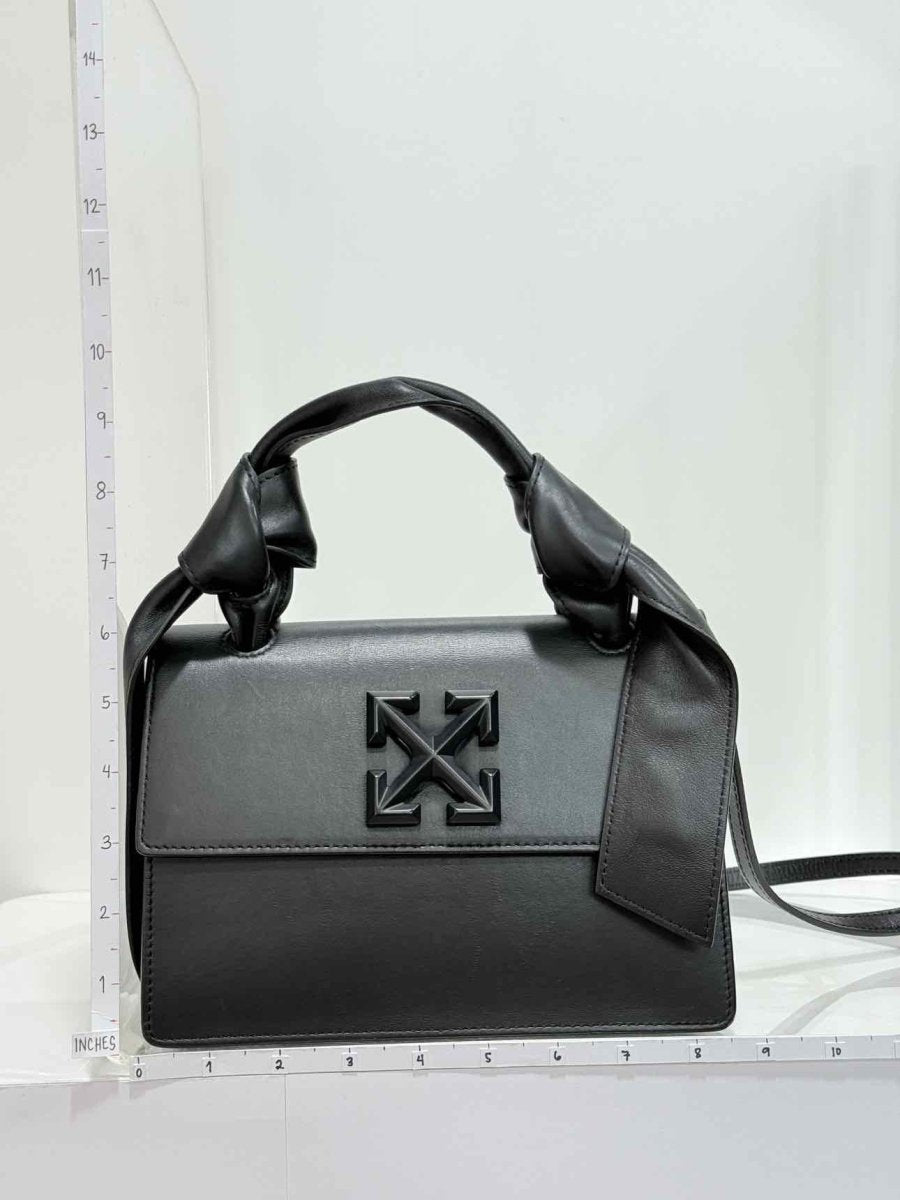 Pre - loved OFF - WHITE 2.8 Jitney Black Top Handle at Reems Closet