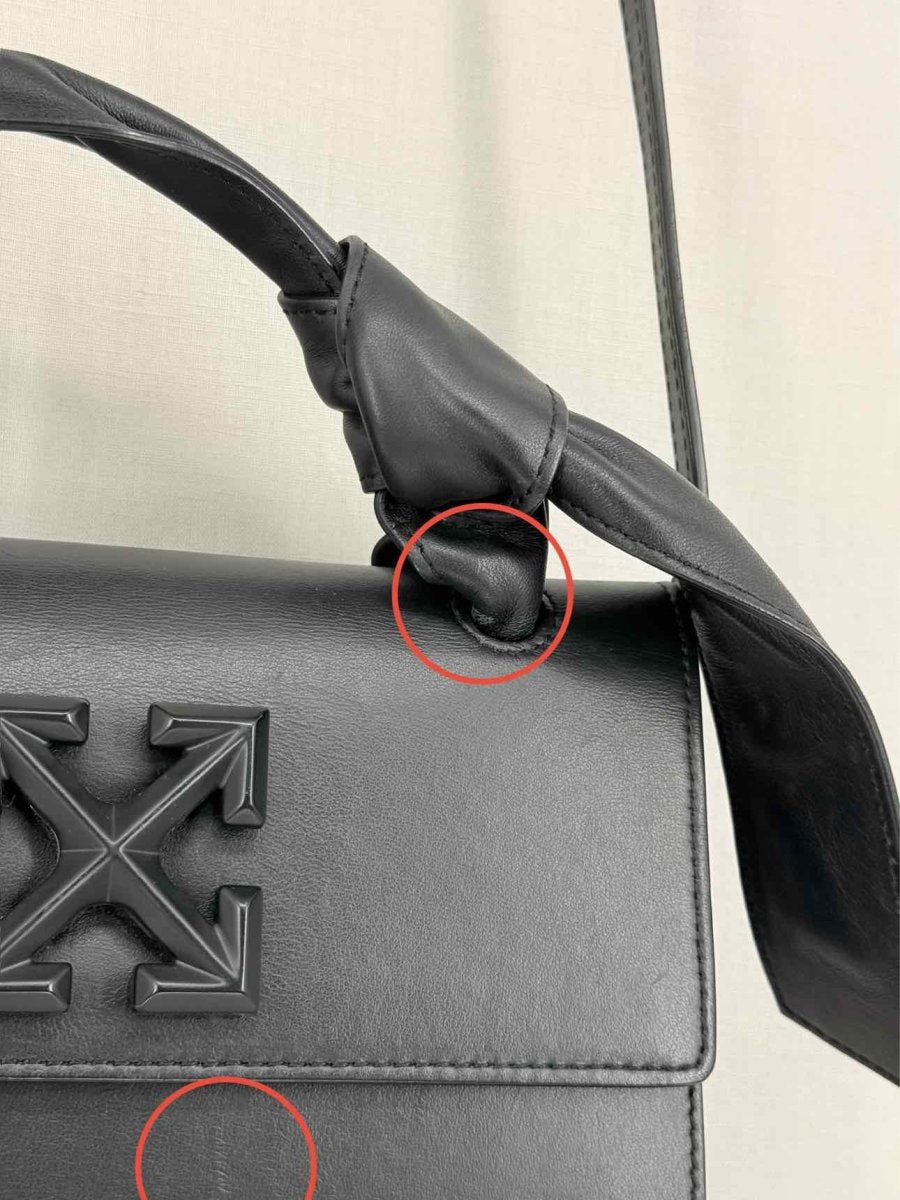 Pre - loved OFF - WHITE 2.8 Jitney Black Top Handle at Reems Closet