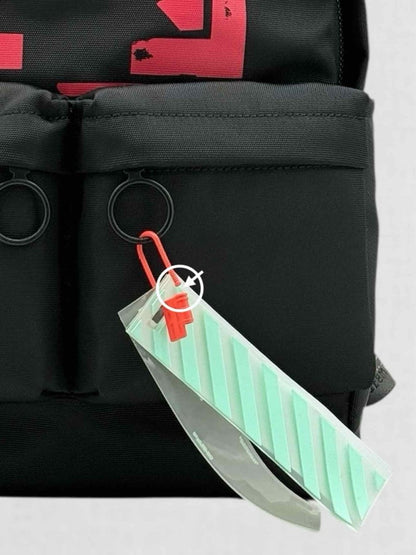 Pre - loved OFF - WHITE Arrow Black & Red Backpack at Reems Closet