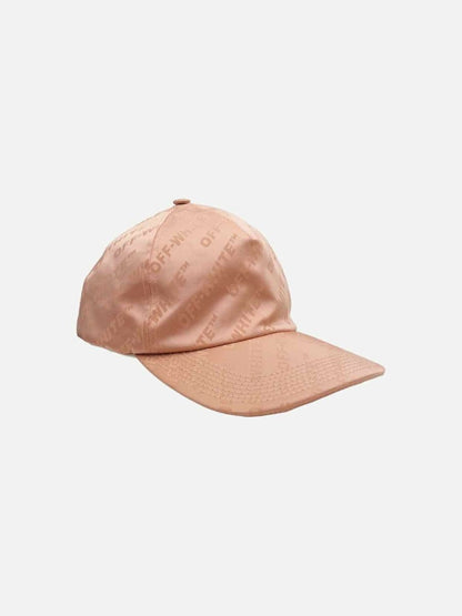 Pre - loved OFF WHITE Pink All Over Logo Cap at Reems Closet