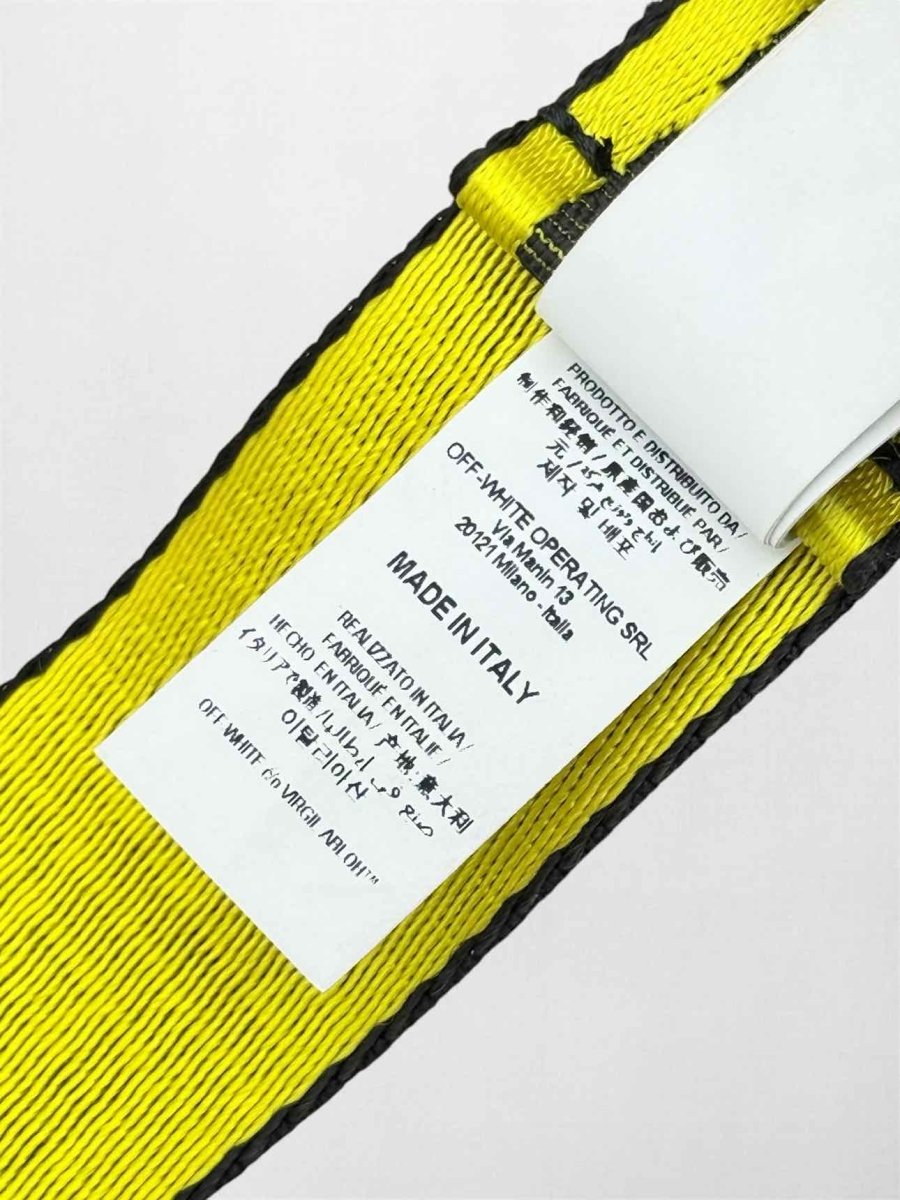 Pre-loved OFF-WHITE Yellow & Black Belt at Reems Closet