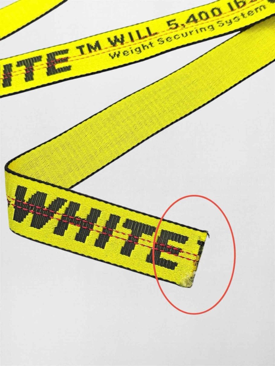 Pre-loved OFF-WHITE Yellow & Black Belt at Reems Closet