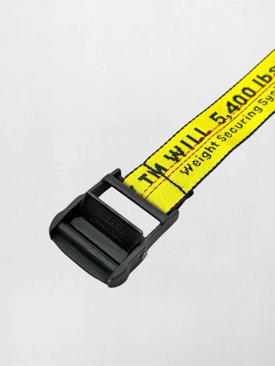 Pre-loved OFF-WHITE Yellow & Black Belt at Reems Closet