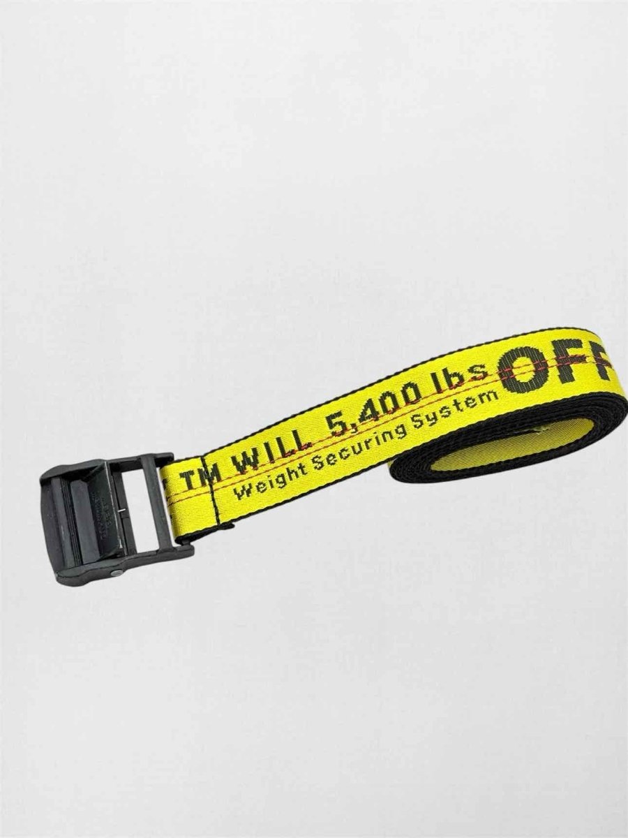 Pre-loved OFF-WHITE Yellow & Black Belt at Reems Closet