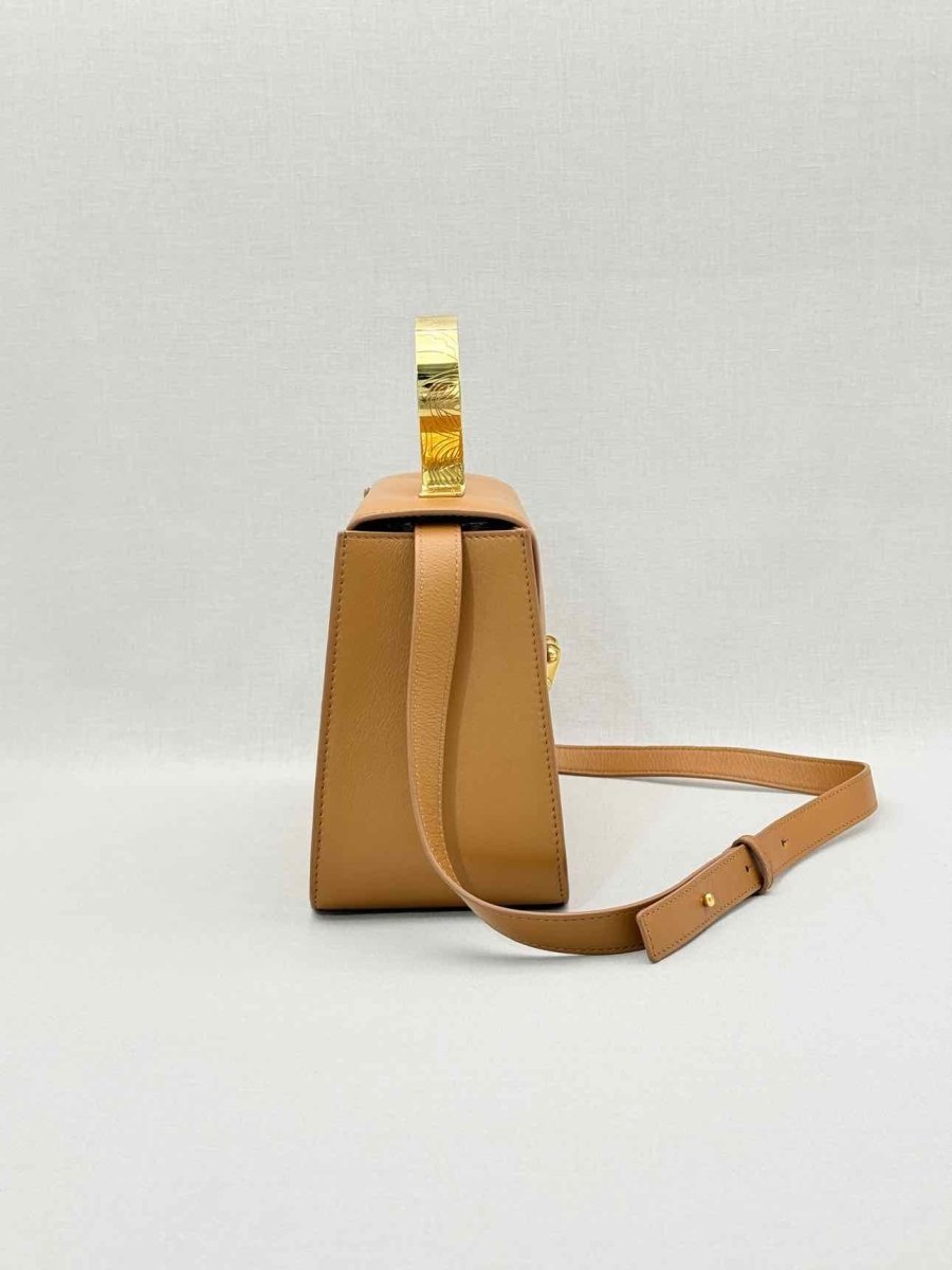 Pre - loved OKHTEIN Afaf Brown Top Handle at Reems Closet