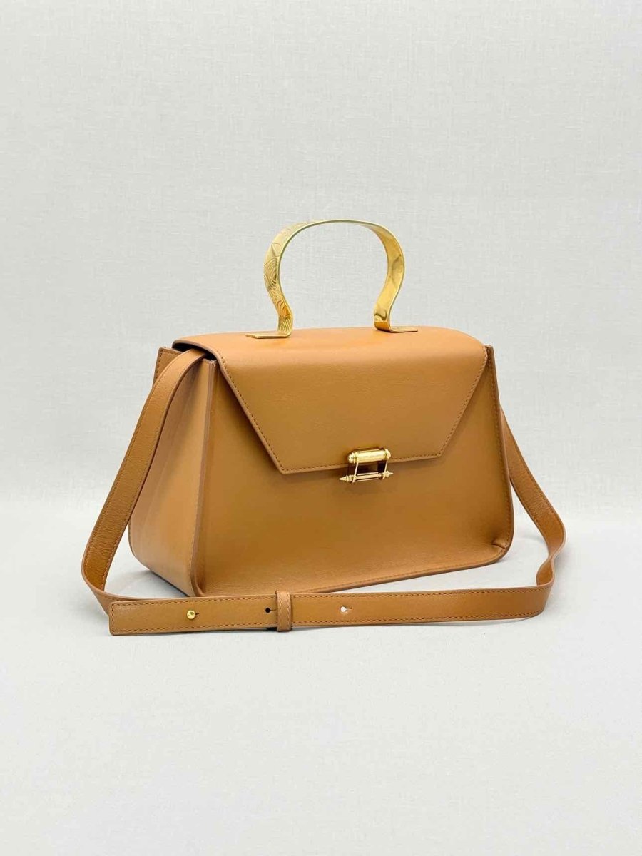 Pre - loved OKHTEIN Afaf Brown Top Handle at Reems Closet