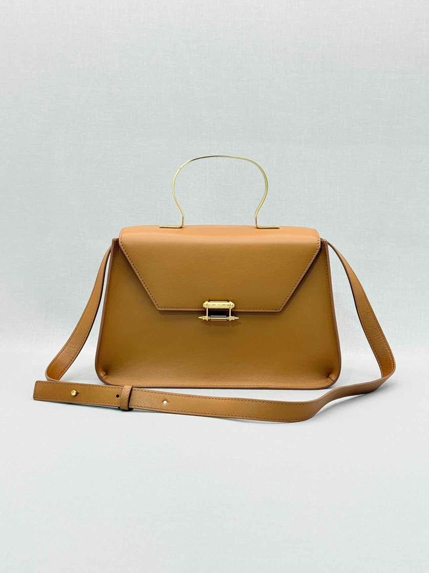 Pre - loved OKHTEIN Afaf Brown Top Handle at Reems Closet
