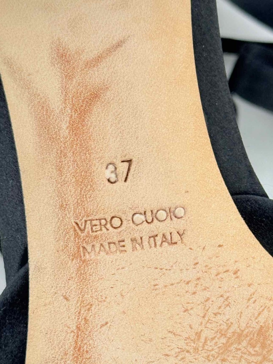 Pre - loved OLGANA Black Size EU 37 Heeled Sandals at Reems Closet