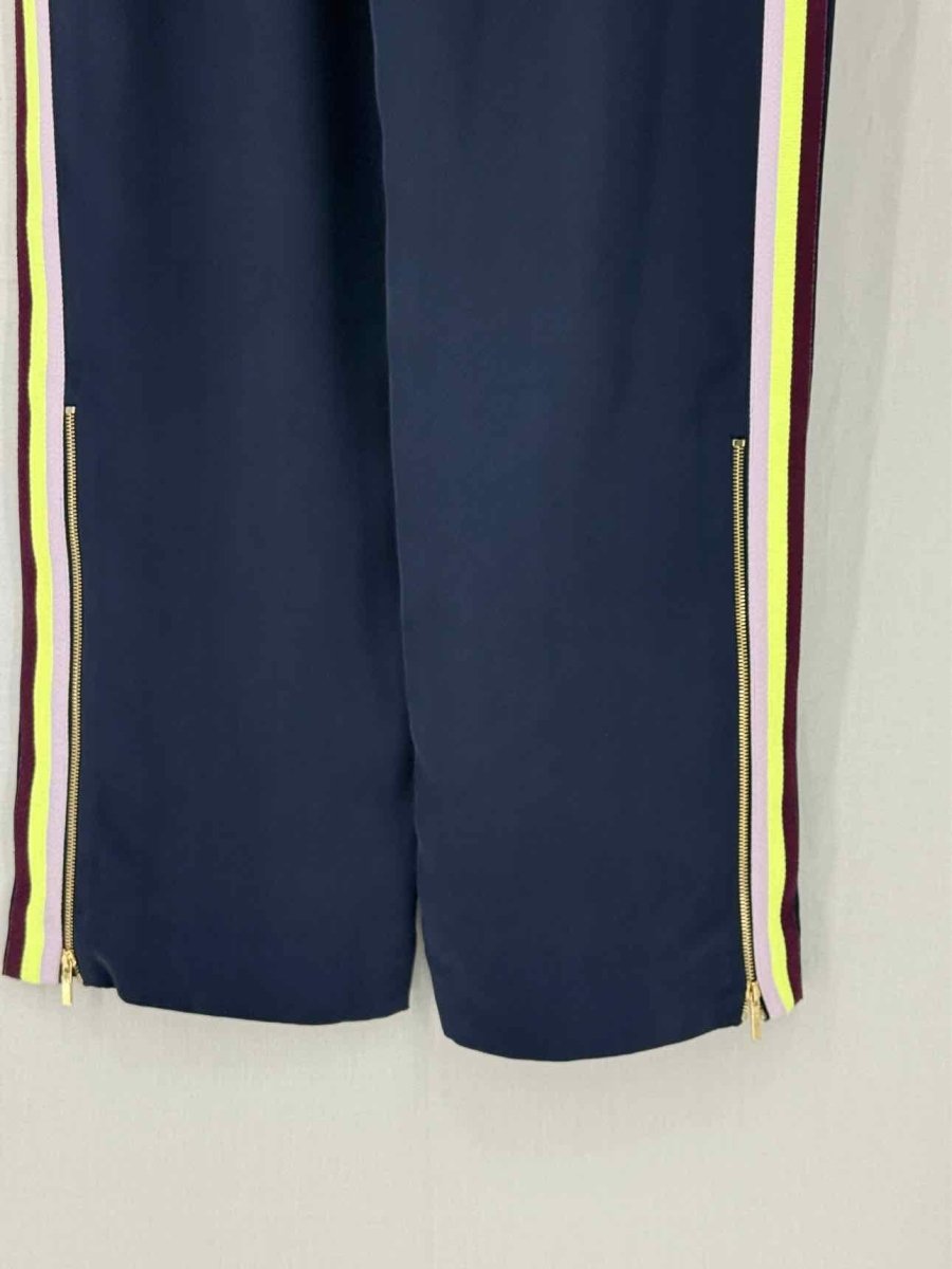 Pre - loved OLIVIA VON HALLE Blue Side Stripe Size US 2 Pants at Reems Closet