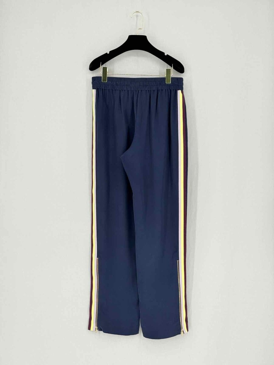 Pre - loved OLIVIA VON HALLE Blue Side Stripe Size US 2 Pants at Reems Closet