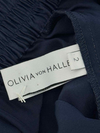 Pre-loved OLIVIA VON HALLE Coco Navy Blue Size US 6 Outfit Set at Reems Closet