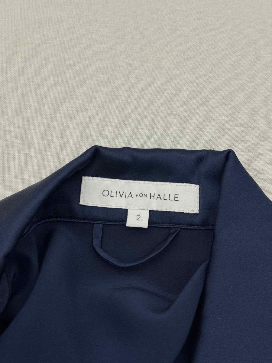 Pre-loved OLIVIA VON HALLE Coco Navy Blue Size US 6 Outfit Set at Reems Closet