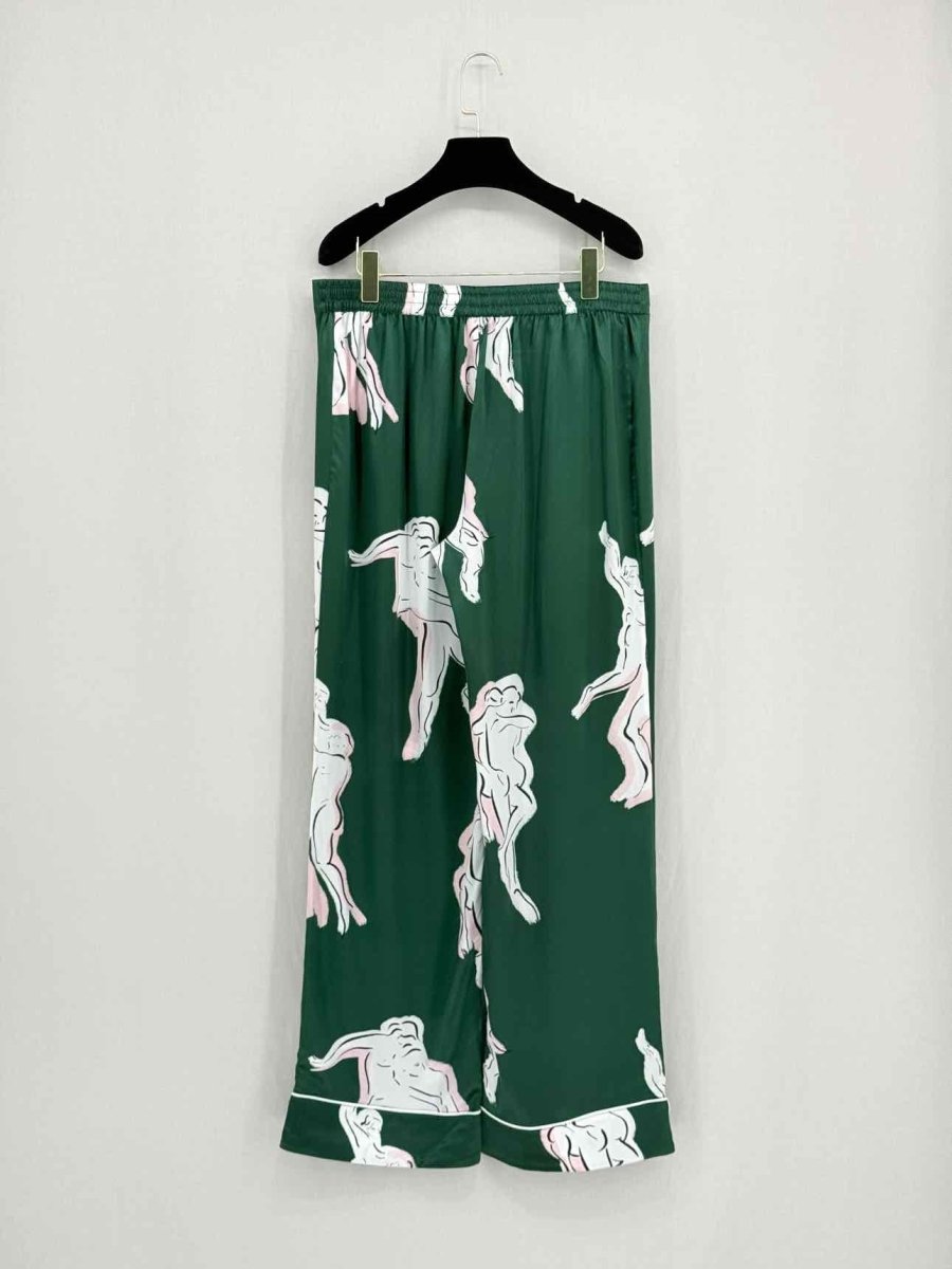 Pre - loved OLIVIA VON HALLE Lila Green Multicolor Pajama Set at Reems Closet