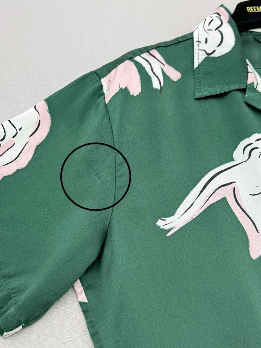 Pre - loved OLIVIA VON HALLE Lila Waltz Green Multicolor Pajama Set at Reems Closet