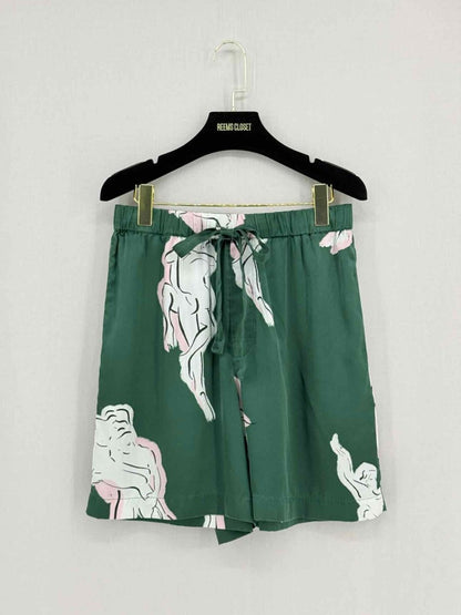 Pre - loved OLIVIA VON HALLE Lila Waltz Green Multicolor Pajama Set at Reems Closet
