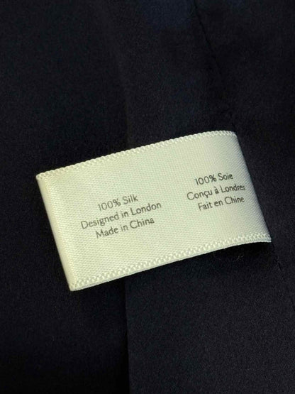 Pre - loved OLIVIA VON HALLE Navy Blue & Beige Size Small Robe at Reems Closet