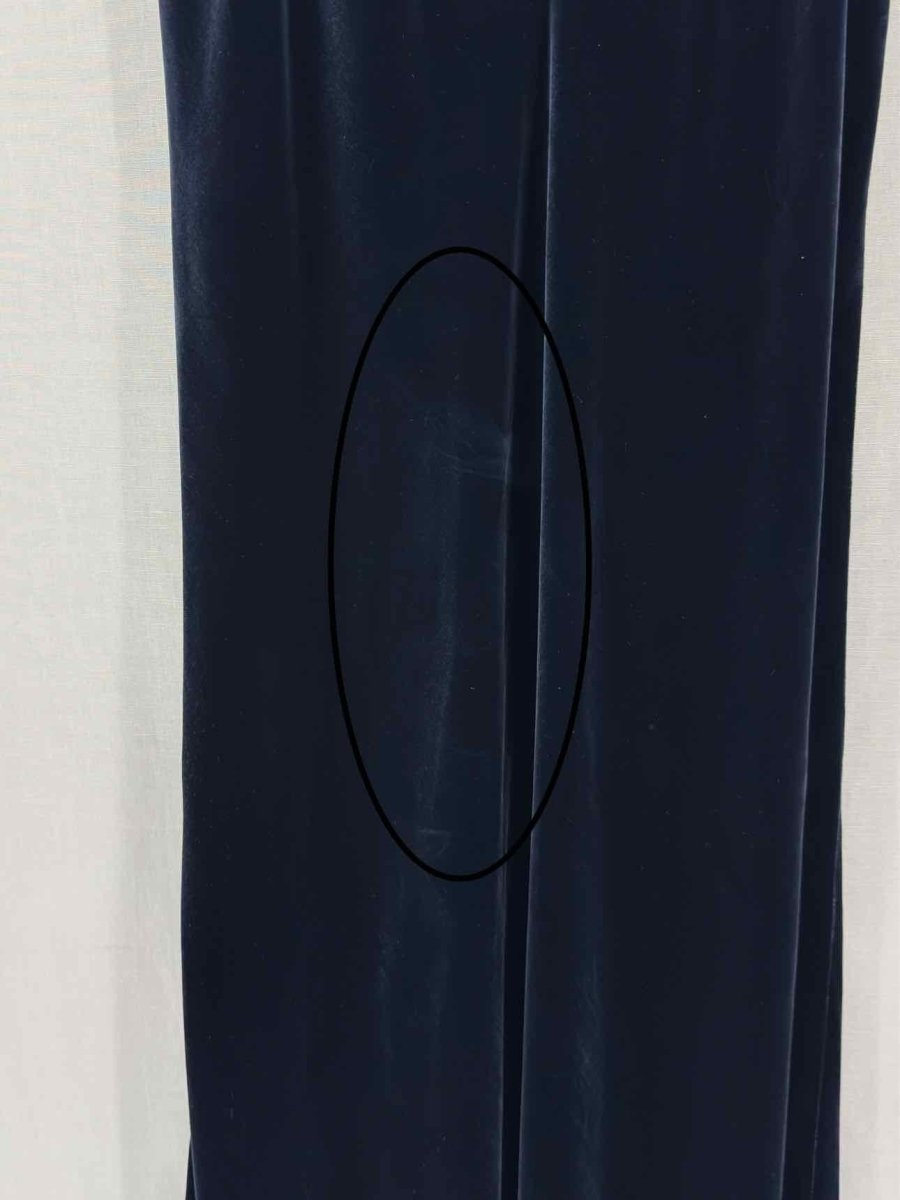 Pre-loved OLIVIA VON HALLE Navy Blue Size Medium Midi Dress at Reems Closet